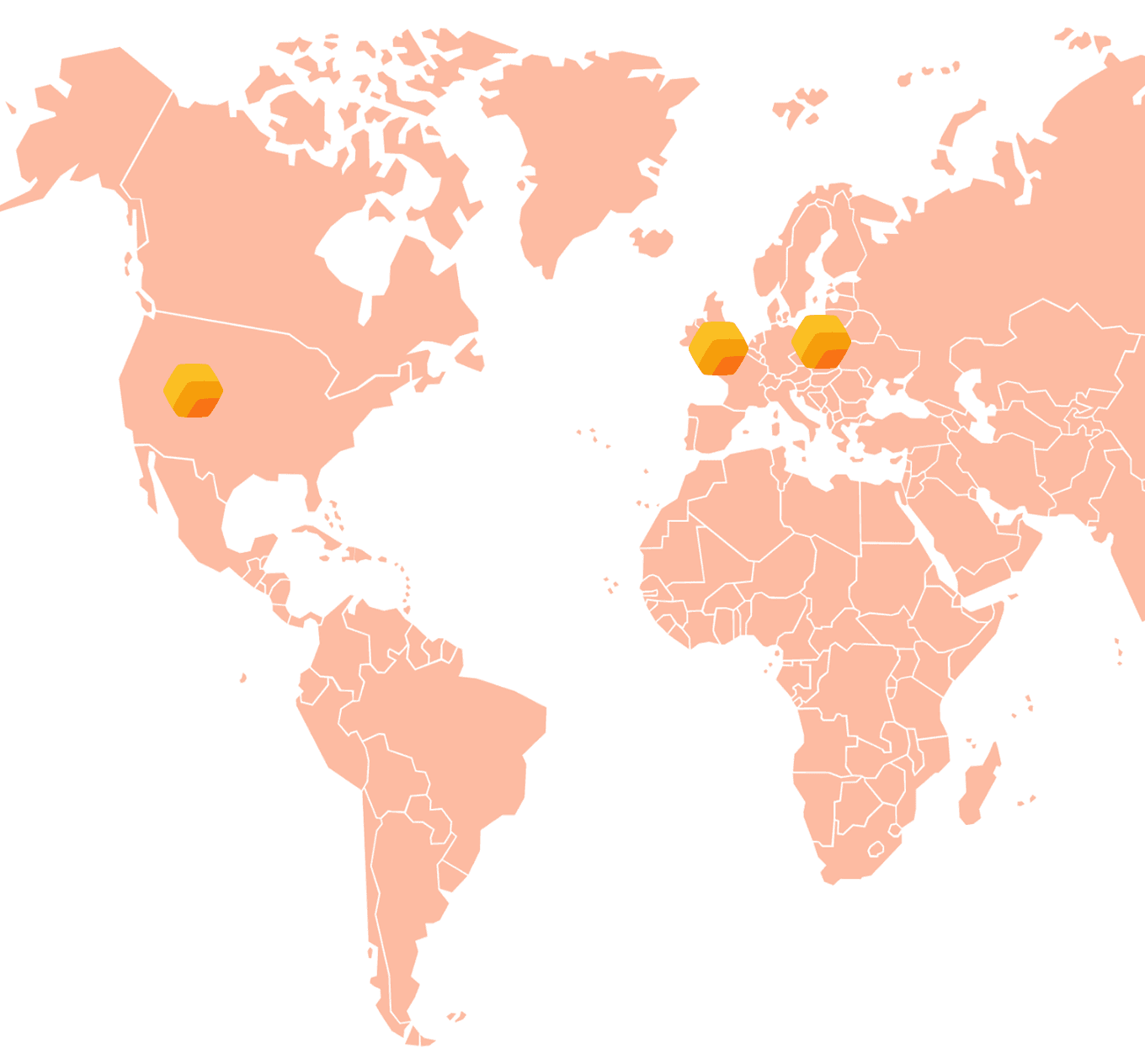 Map showing Flecks office locations